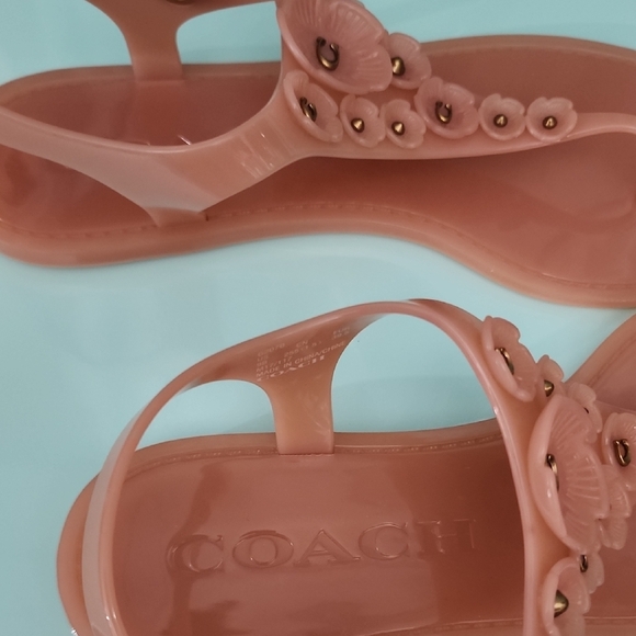 Coach Jelly T-strap Sandals - Pink Tea Rose - Picture 5 of 7